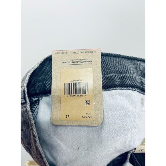 Levi's Jeans Grey Sz 27 Women’s Low Pro Straight Leg Mid Rise Paint Splatter New - Picture 9 of 9